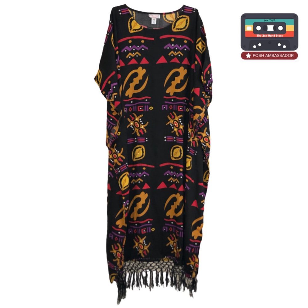 Caftan One Size Piece Cleopatra Closet 100% Rayon